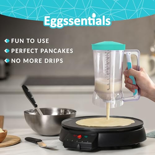 Pancake Dispenser for Batter (Teal / 4 Cup Capacity)