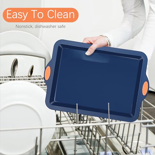 Silicone Baking Pans Set (4-Piece Baking Pans Set / Navy Blue)