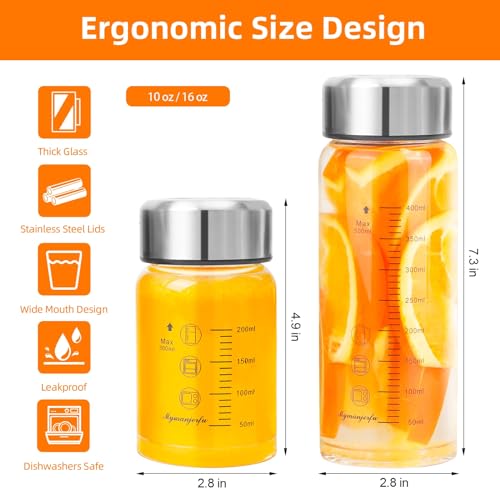 Glass Juice Bottles 4 Pack 16 oz (4-Pack / 16 oz/500 ml)