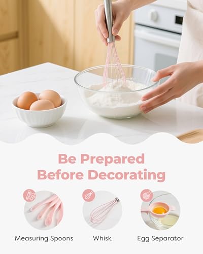 158 Cake Decorating Kit Baking Supplies Tools for Beginners & Pros (Light Pink)