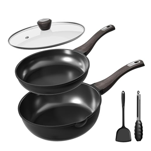 Nonstick Cookware Set (Titanium / 5Pcs)