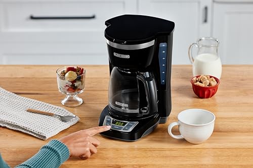 12 Cup Drip Coffee Maker with Vortex Brewing (Black / Hot Brew)