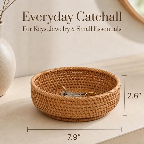 7.9" Small Round Rattan Basket (S)