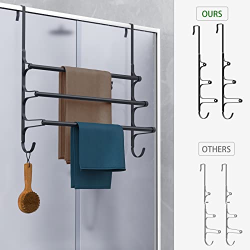 Over The Door Towel Rack (20.27"L / Matte Black)