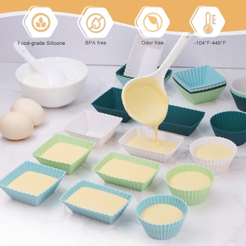 24Pack Silicone Muffin Cups (Neutral Colors / Regular Size)