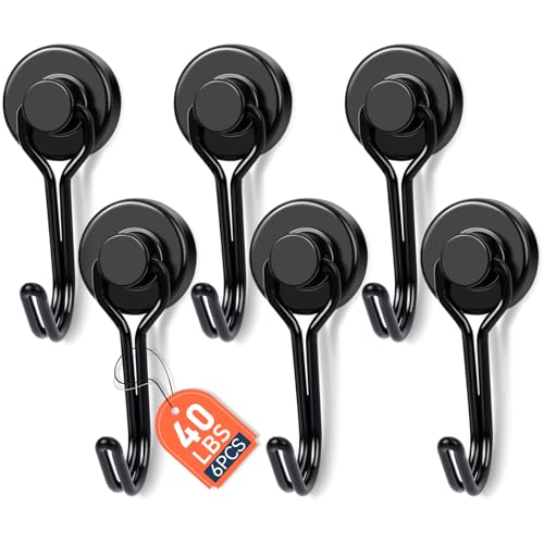 Magnetic Hooks (Black / 0.79in)