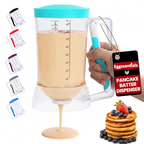 Pancake Dispenser for Batter (Teal / 4 Cup Capacity)