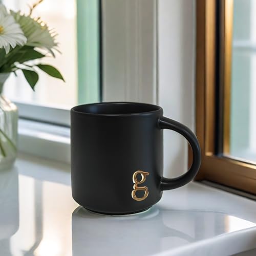 Black Ceramic Coffee Mug (Black-G)