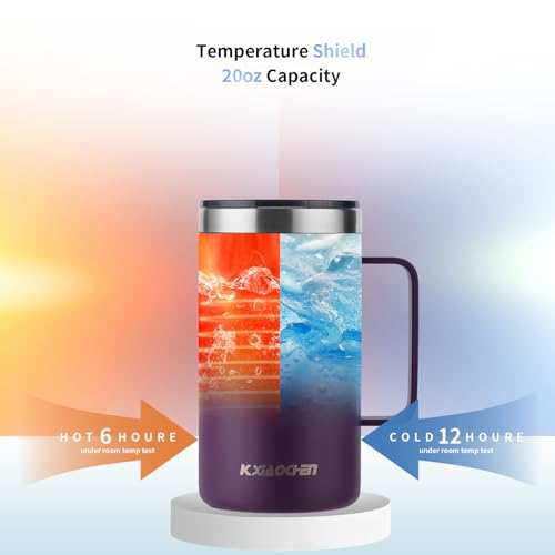 20 oz Insulated Coffee Mug (A1.Purple / 20 ounces (1 pack))