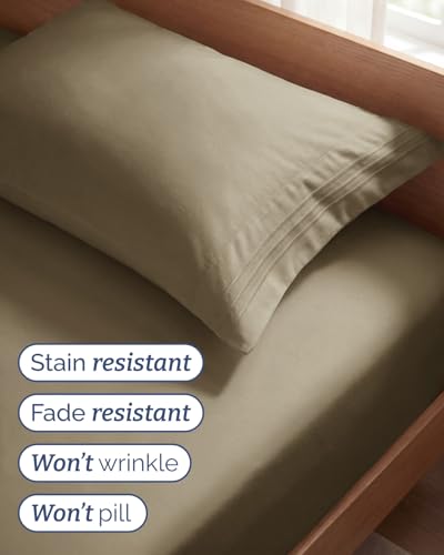 Twin Size 3 Piece Sheet Set (14 - Khaki / Twin)