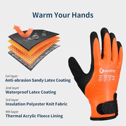 100% Waterproof Winter Work Gloves for Men Women