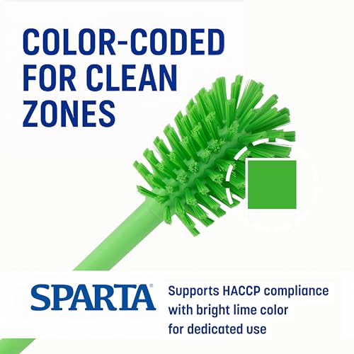SPARTA 12 Inch Bottle Brush with Polyester Bristles and Plastic Handle (12 Inches (Pack of 1) / Pink)