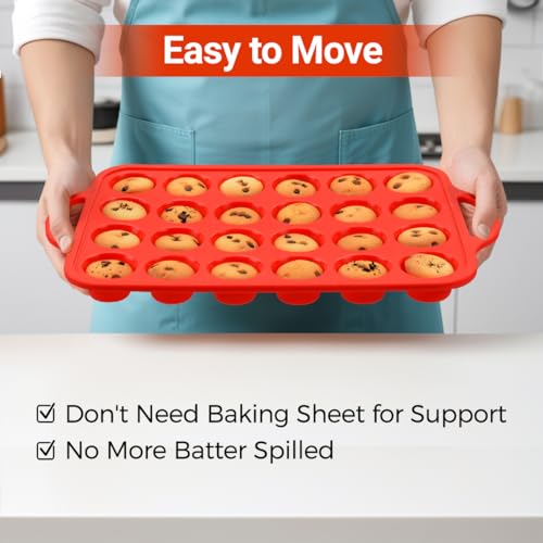 Silicone Mini Muffin Pan (Metal Framed: 24-Cup Mini)