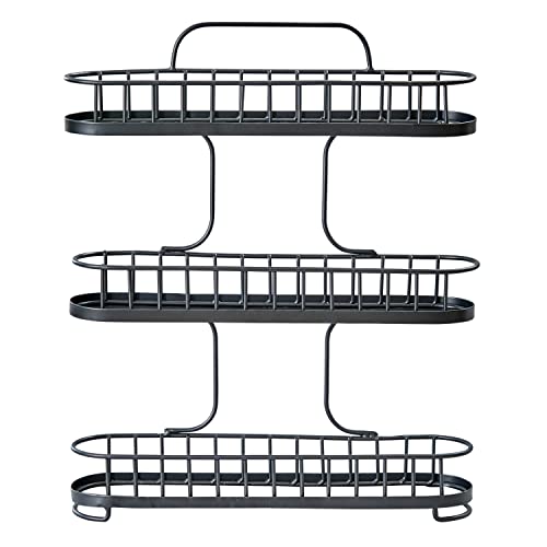 Yumi Small Three Tier Spice Rack Black for Countertop Cabinets Cupboards Kitchens (Black / Small 3-Tier / Yumi)