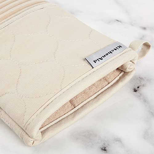 Quilted Cotton Terry Cloth Oven Mitt (Milkshake Tan)
