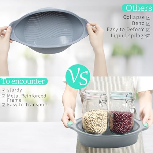 9 Inch Silicone Round Cake Pans (2-Pack 9-Inch Round Cake Pan / Light Grey)