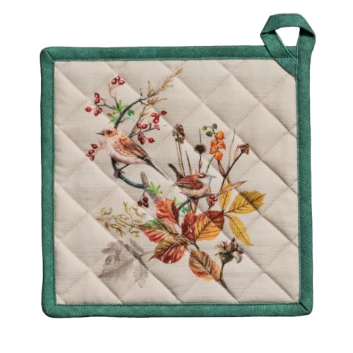 Pot Holders 100% Cotton Potholders (053 - Recolte / 8" x 8" (Pot Holder Pack of 1))
