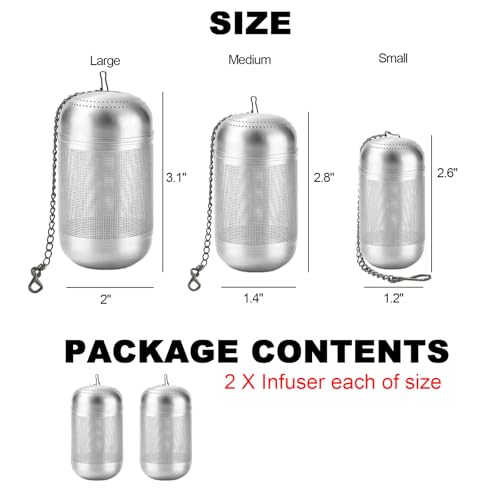 316 Stainless Large Size Steel Tea Strainers for Loose Tea