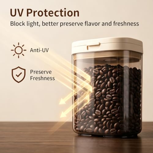 Airtight Food Storage Container with Magnetic Scoop & Built (1200ml)