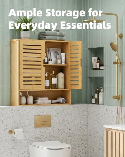 Bathroom Cabinet Wall Mounted (Natural)