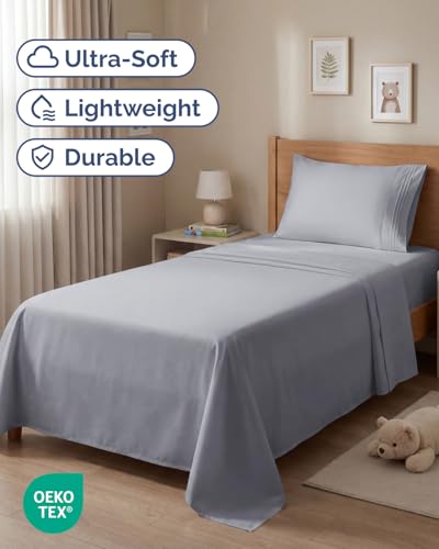 Twin Size 3 Piece Sheet Set (05 - Steel Blue / Twin)