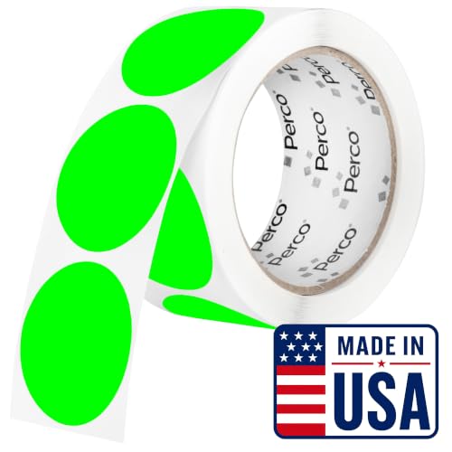 Neon Green Round Circle Dot Sticker 2 (Green - Neon / 2 Inch)