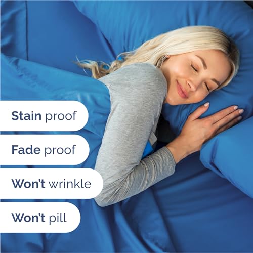 Split King Size 5 Piece Sheet Set (19 - Royal Blue / Split King Size)