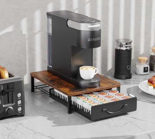 Coffee Pod Holder Drawer Compatible with Nespresso (Wood)