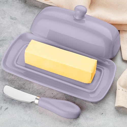 Zulay Butter Dish With Lid For Countertop (Periwinkle)