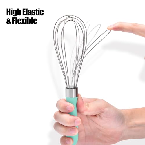 18 8 Stainless Steel Balloon Whisk for Cooking (S / Aqua Sky)