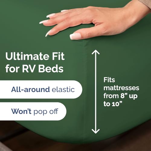 Short Queen Size 4 Piece Bed Sheet Set (17 - Emerald Green / Short Queen)