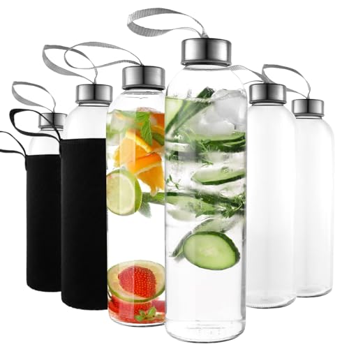 16 oz Glass Water Bottles