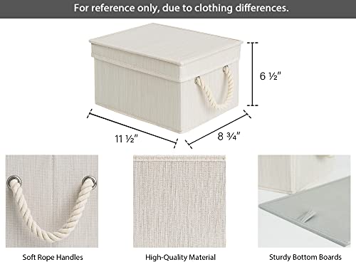 Storage Bins with Lids (Slub White / Small)