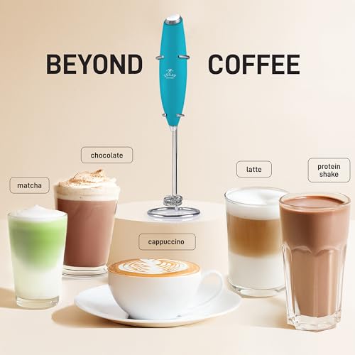 Zulay Powerful Milk Frother for Coffee with Upgraded Titanium Motor (Ocean Blue / OG Frother)