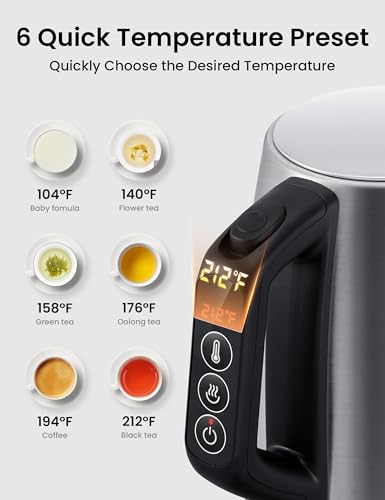 Stainless Steel Temperature (1.8 Quarts / Silver Digital)