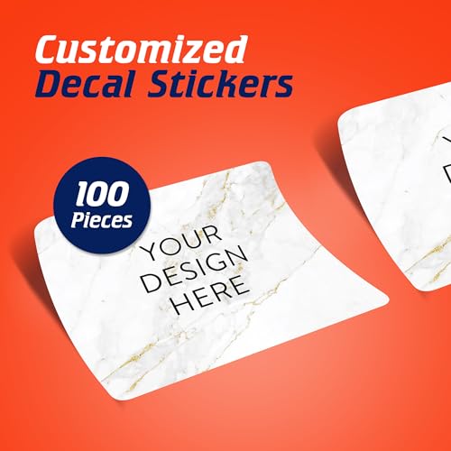 Custom Vinyl Stickers Your Image (Gold Marble / 5x3)