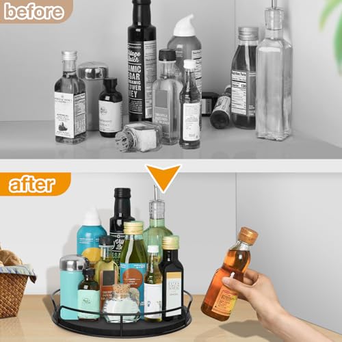 Lazy Susan Turntable Organizer with Anti (Black / 13'')