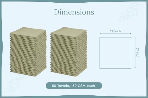 Organic Cotton Bulk Sage Green Flour Sack Kitchen Towels (Sage)