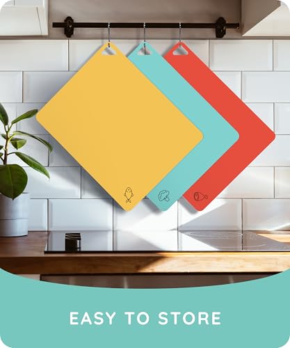 Cutting Board Alternative for Kitchen (Red / Mint / Yellow / 15"L x 12"W)