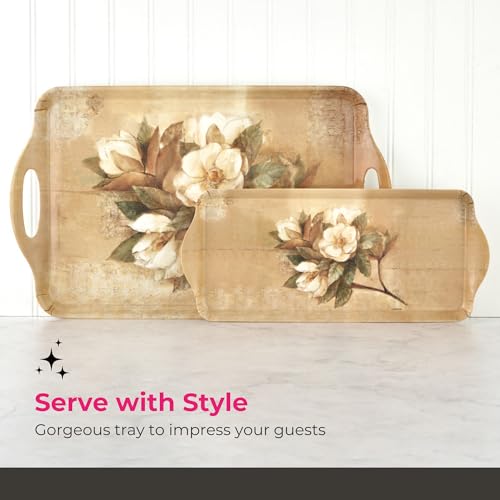 Sugar Magnolia Collection Melamine Tray (15.1" x 6.5" x 1" / Sugar Magnolia)