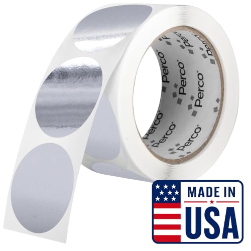 Metallic Silver Round Circle Dot Sticker 2 (Metallic Silver / 2 Inch)