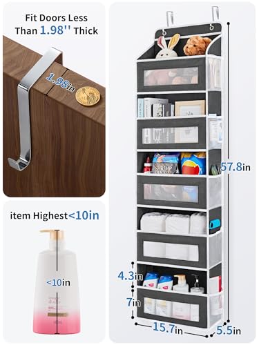 Over the Door Organizer for Pantry (Black / 2 Pack (Standard))