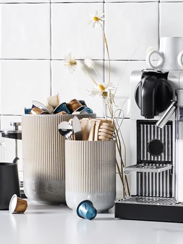 Utensil Holder for Kitchen Counter (Glaze Marble Gray)
