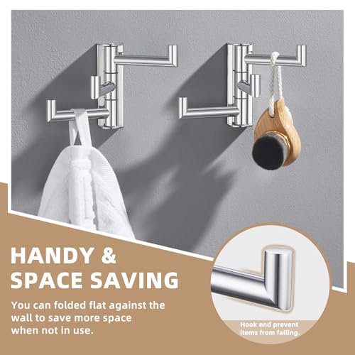 Swivel Towel Hook Polished Chrome (2 Pack / Polished Chrome)