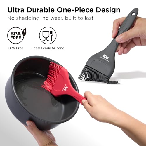Platinum Silicone Extra Wide Pastry & Basting Brush Set