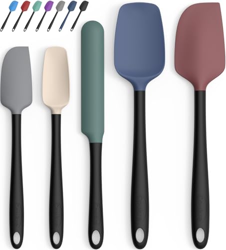 Silicone Spatula Set of 5 (Colorful A Black)