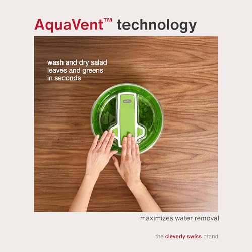 Easy Spin 2 AquaVent Large Salad Spinner (New Green Easy Spin / Large)