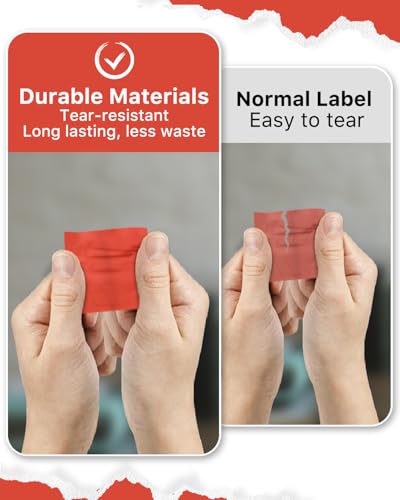 2"x2" Red Square Thermal Labels
