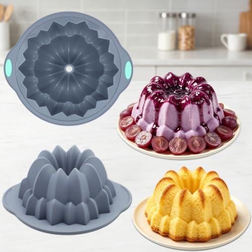 4 Pieces Silicone Cake Pan (4pcs waterfall cake pan(7 Cups))
