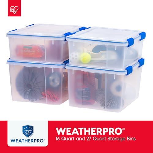 3 Pack 16 Qt Storage Bins with Gasket Lids (16 Qt. - 3 Pack)